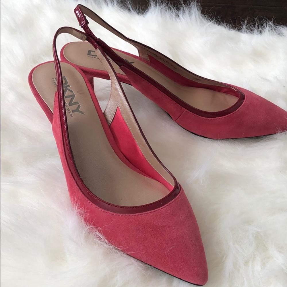 DKNY coral pink pumps/heels